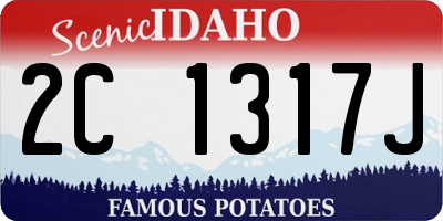 ID license plate 2C1317J