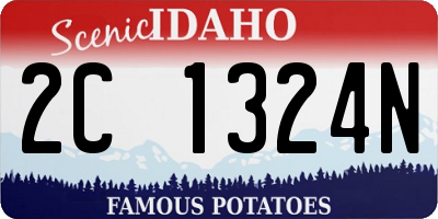 ID license plate 2C1324N