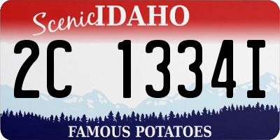 ID license plate 2C1334I