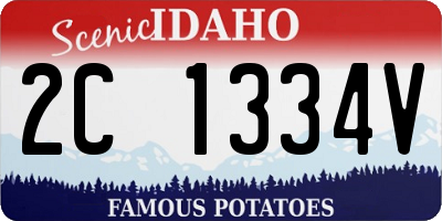 ID license plate 2C1334V