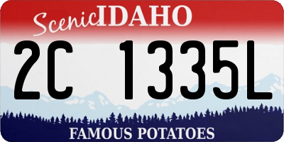 ID license plate 2C1335L