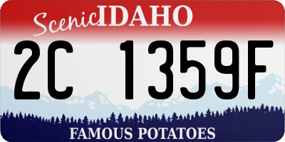 ID license plate 2C1359F