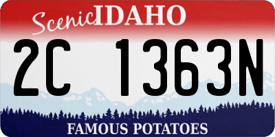 ID license plate 2C1363N