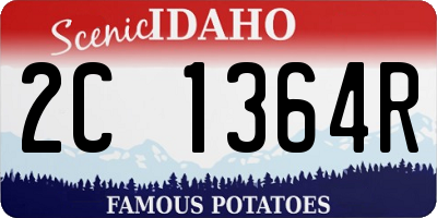 ID license plate 2C1364R