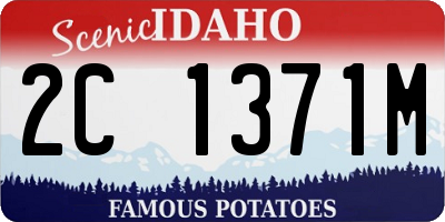 ID license plate 2C1371M