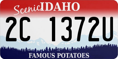 ID license plate 2C1372U