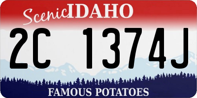 ID license plate 2C1374J