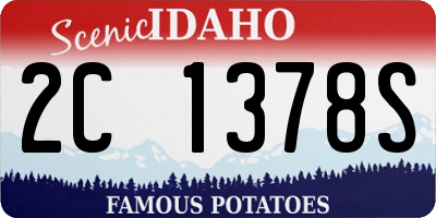 ID license plate 2C1378S