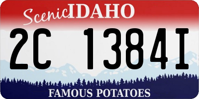 ID license plate 2C1384I