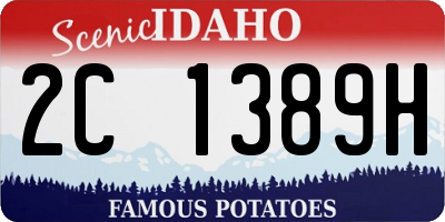 ID license plate 2C1389H