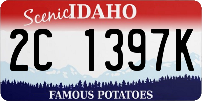 ID license plate 2C1397K