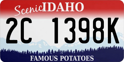 ID license plate 2C1398K