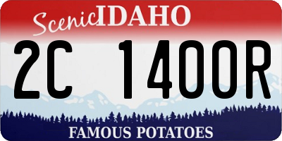 ID license plate 2C1400R
