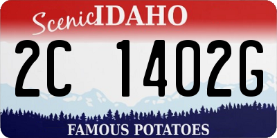 ID license plate 2C1402G