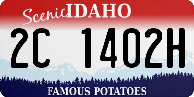 ID license plate 2C1402H
