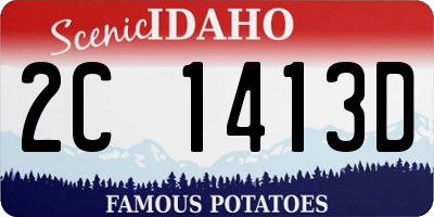 ID license plate 2C1413D