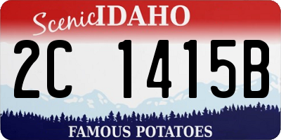 ID license plate 2C1415B