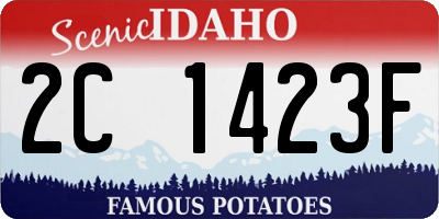 ID license plate 2C1423F