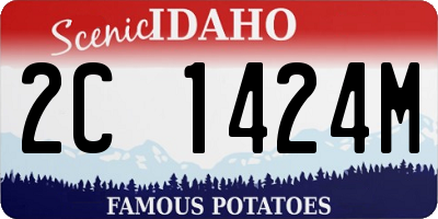 ID license plate 2C1424M