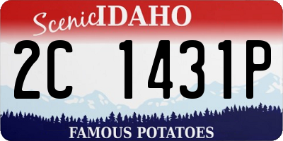 ID license plate 2C1431P