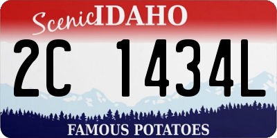 ID license plate 2C1434L