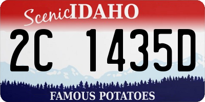 ID license plate 2C1435D