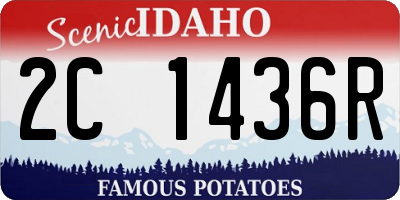 ID license plate 2C1436R