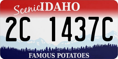 ID license plate 2C1437C