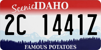 ID license plate 2C1441Z