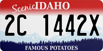 ID license plate 2C1442X
