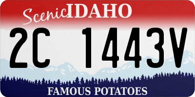 ID license plate 2C1443V