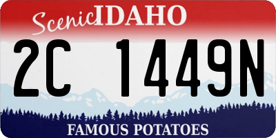 ID license plate 2C1449N
