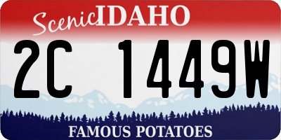 ID license plate 2C1449W