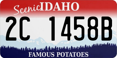 ID license plate 2C1458B