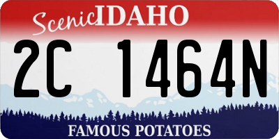 ID license plate 2C1464N