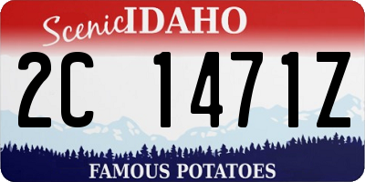 ID license plate 2C1471Z