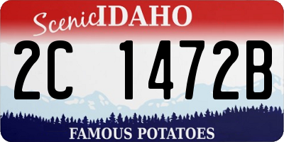 ID license plate 2C1472B