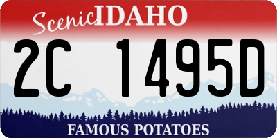 ID license plate 2C1495D