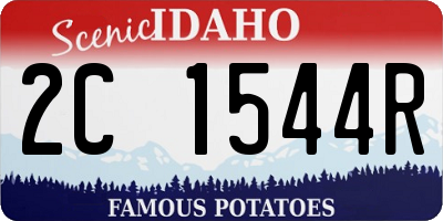 ID license plate 2C1544R