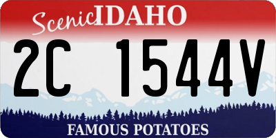 ID license plate 2C1544V