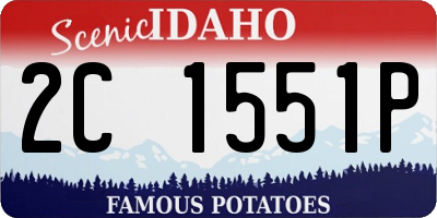 ID license plate 2C1551P