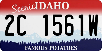 ID license plate 2C1561W