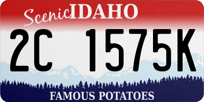 ID license plate 2C1575K