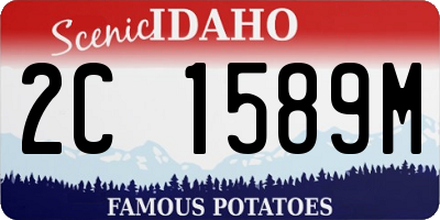 ID license plate 2C1589M