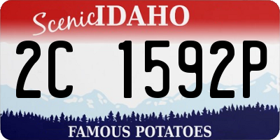 ID license plate 2C1592P