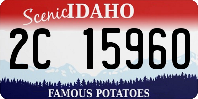 ID license plate 2C1596O