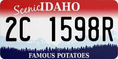 ID license plate 2C1598R