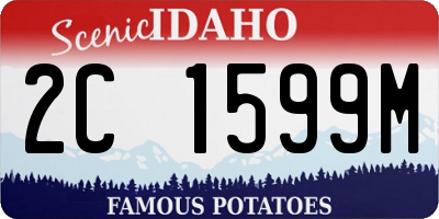 ID license plate 2C1599M