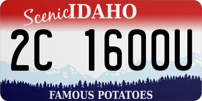 ID license plate 2C1600U