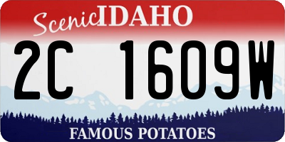 ID license plate 2C1609W